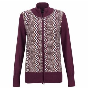 Golfino k Zip up Front Knit Sweater Cardigan p1.